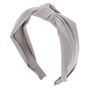 Satin Knotted Headband - Silver,