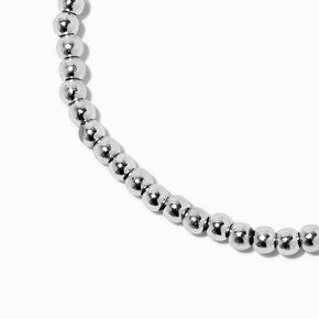 Claire&#39;s Club Silver-tone Beaded Stretch Bracelet,