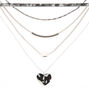 Black &amp; White Resin Multi Strand Necklaces - 3 Pack,