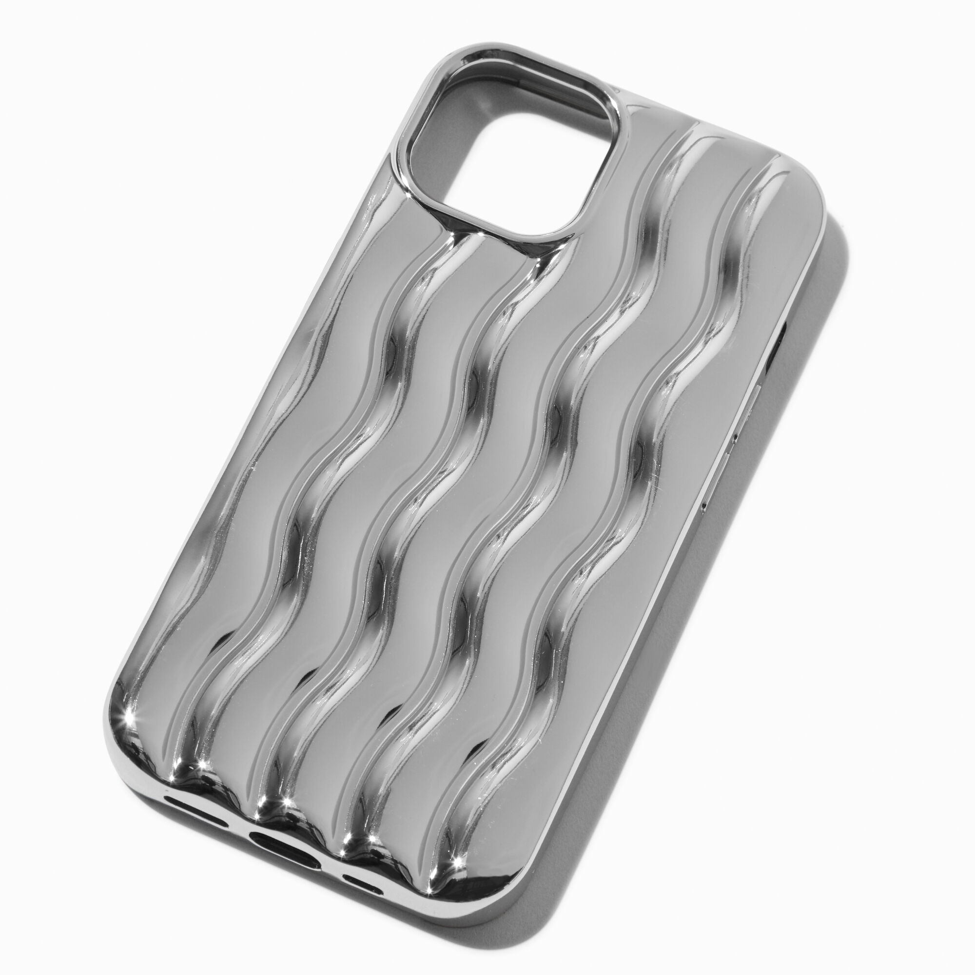 View Claires Waves Phone Case Fits Iphone 131415 Silver information