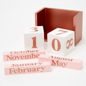 Glitter Block Calendar - Pink,
