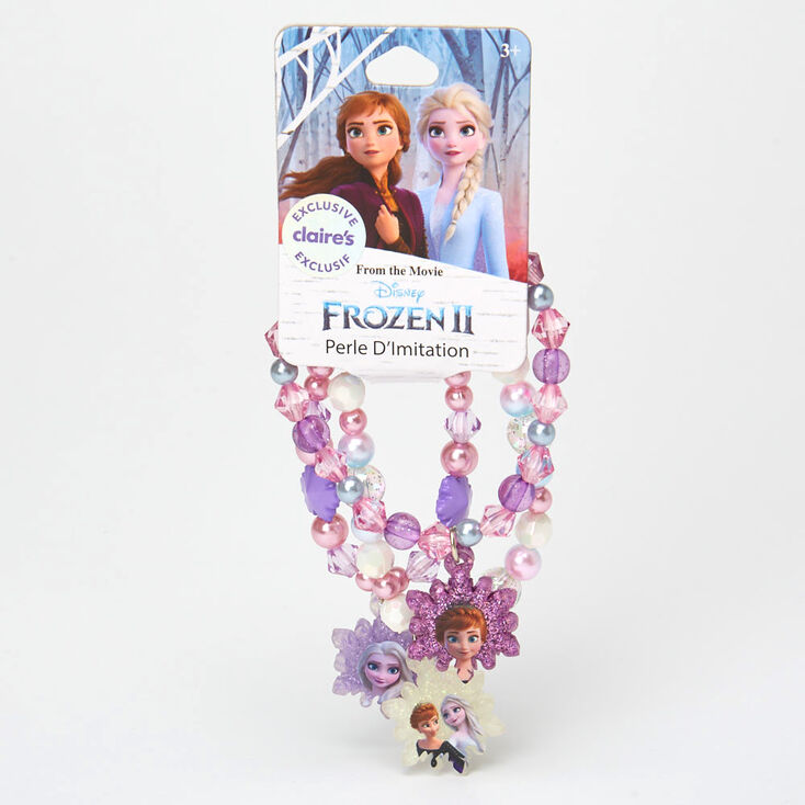 &copy;Disney Frozen 2 Purple Beaded Stretch Bracelets &ndash; 3 Pack,