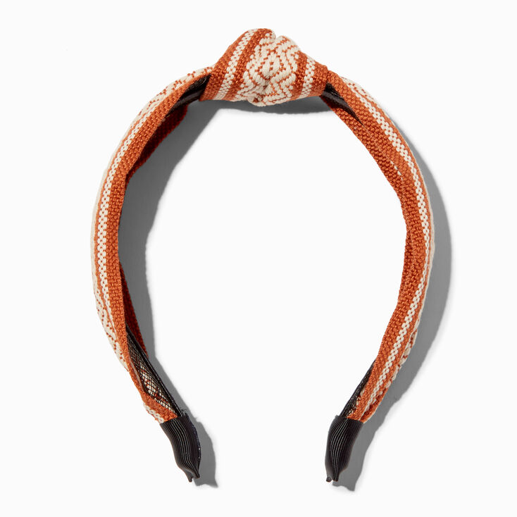 Rust Woven Tribal Knotted Headband,