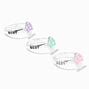 Best Friends Enamel Mushrooms Adjustable Rings - 3 Pack,