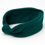 Ribbed Knotted Headwrap - Hunter Green,