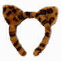 Serre-t&ecirc;te &agrave; oreilles de chat gu&eacute;pard en fausse fourrure,