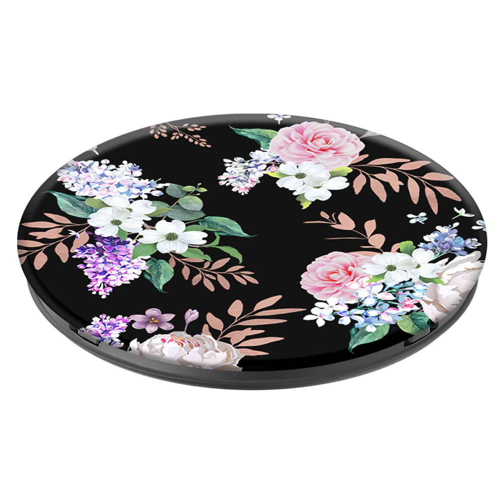PopSocket PopGrip noir à motif floral,