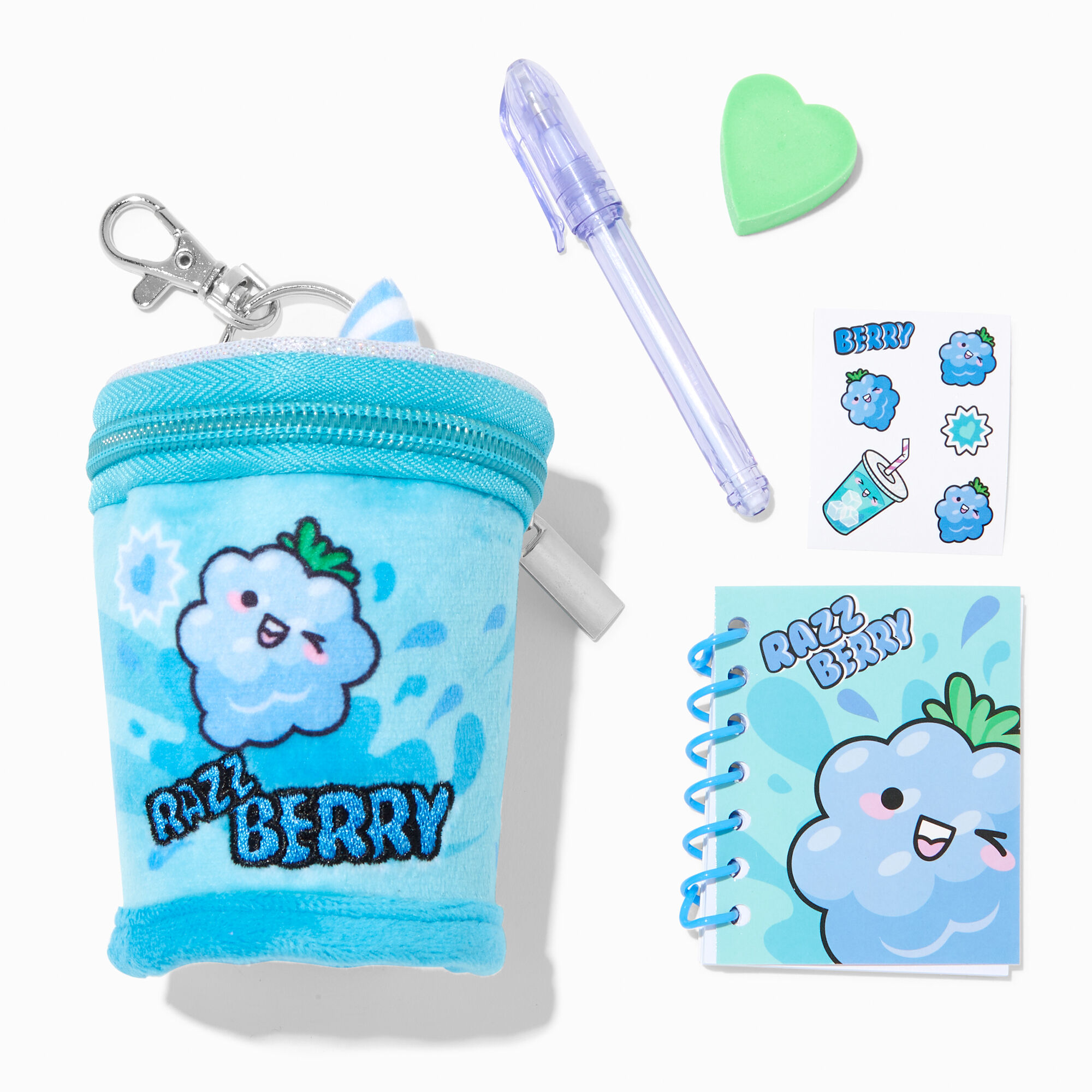 View Claires Raspberry Slushie Mini Stationery Set Blue information