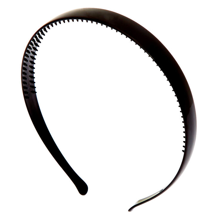 Shiny Thin Headband - Black