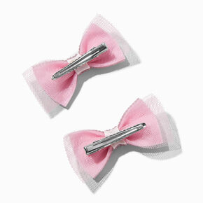 Claire&#39;s Pink Rhinestone Hair Bow Clips - 2 Pack,