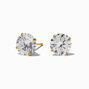 C LUXE by Claire&#39;s Gold-tone Titanium Cubic Zirconia Round Stud Earrings,