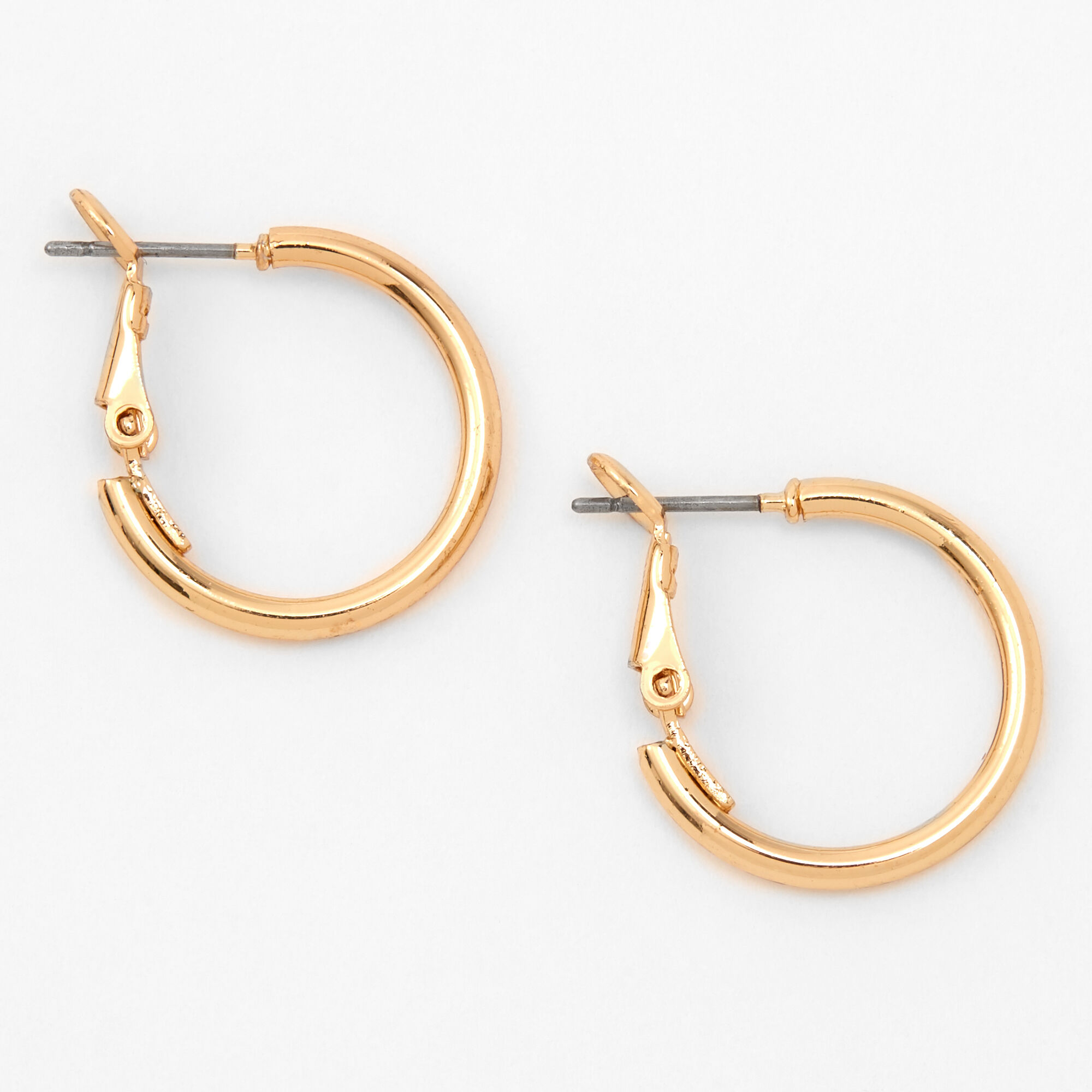 View Claires 20MM Tube Hoop Earrings Gold information