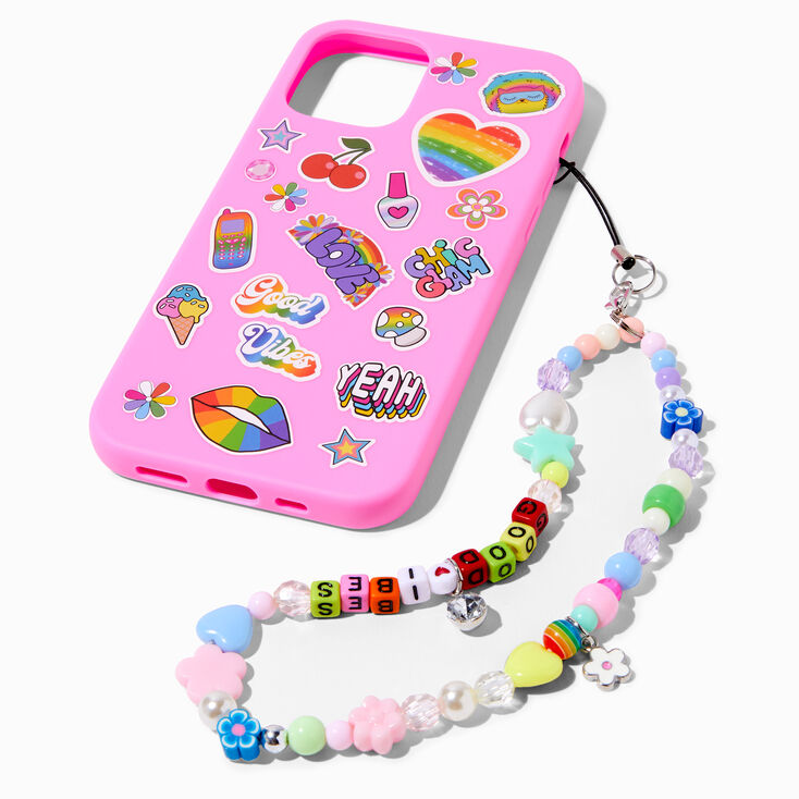 Pink Y2K Protective Phone Case with Lanyard - Fits iPhone&reg; 12 Pro,
