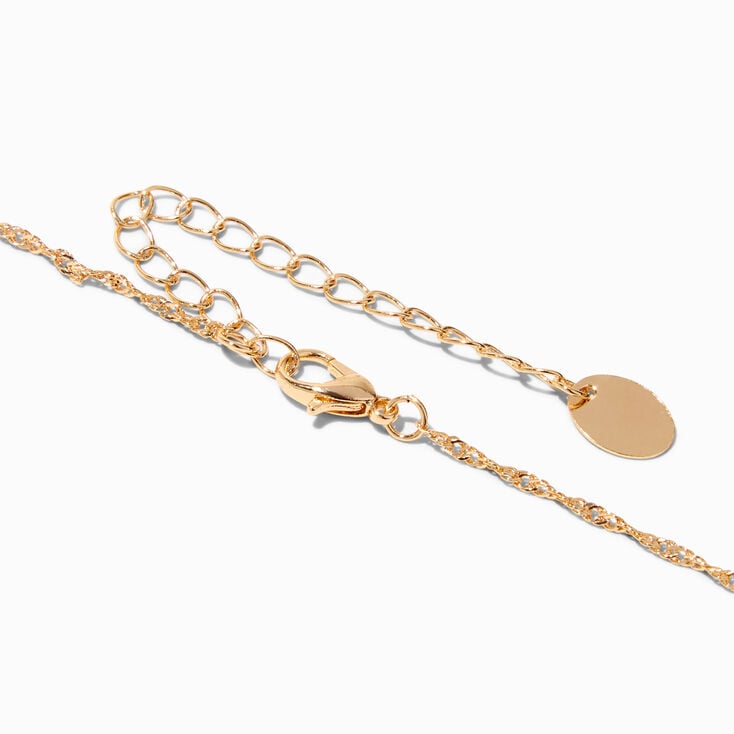 Gold-tone Delicate Twisted Necklace,