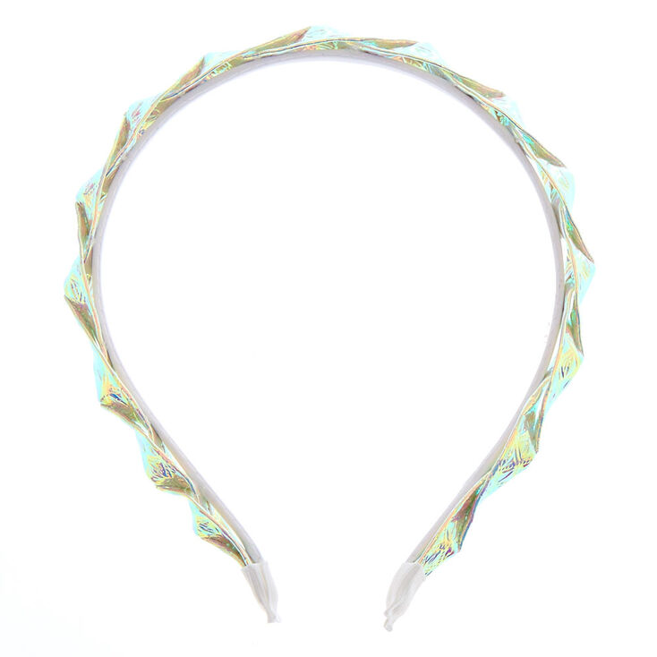 Holographic Twist Headband - White,