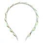 Holographic Twist Headband - White,