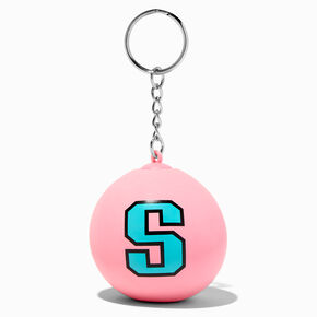 Initial Pink Stress Ball Keychain - S,