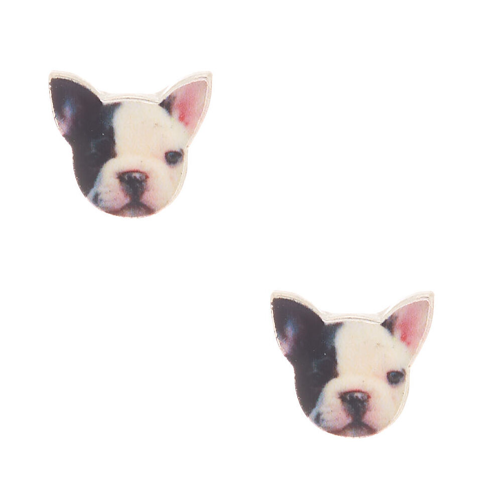 French Bulldog Stud Earrings Claire s US