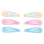 Lot de 6&nbsp;barrettes clic clac arc-en-ciel &agrave; motifs pastel du Claire&#39;s&nbsp;Club,