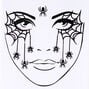 Black Spiderweb Face Stickers,