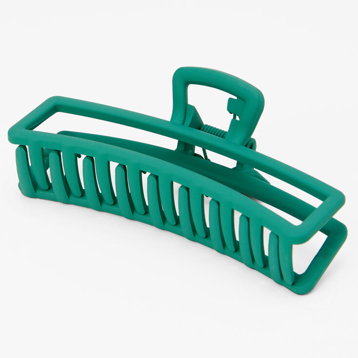 Sage Green Large Rectangle Hair Claw,