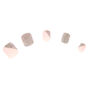 Asymmetrical Glitter Press On Faux Nail Set - Pink, 24 Pack,