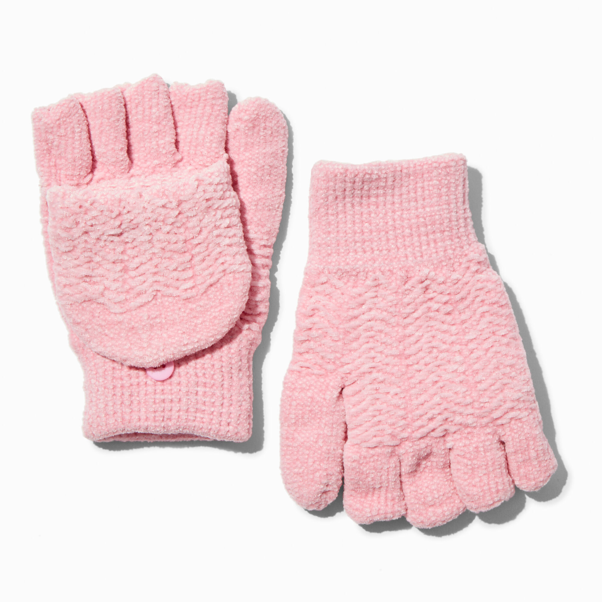 View Claires Light Convertible Gloves Pink information