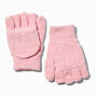 Gants convertibles rose clair,