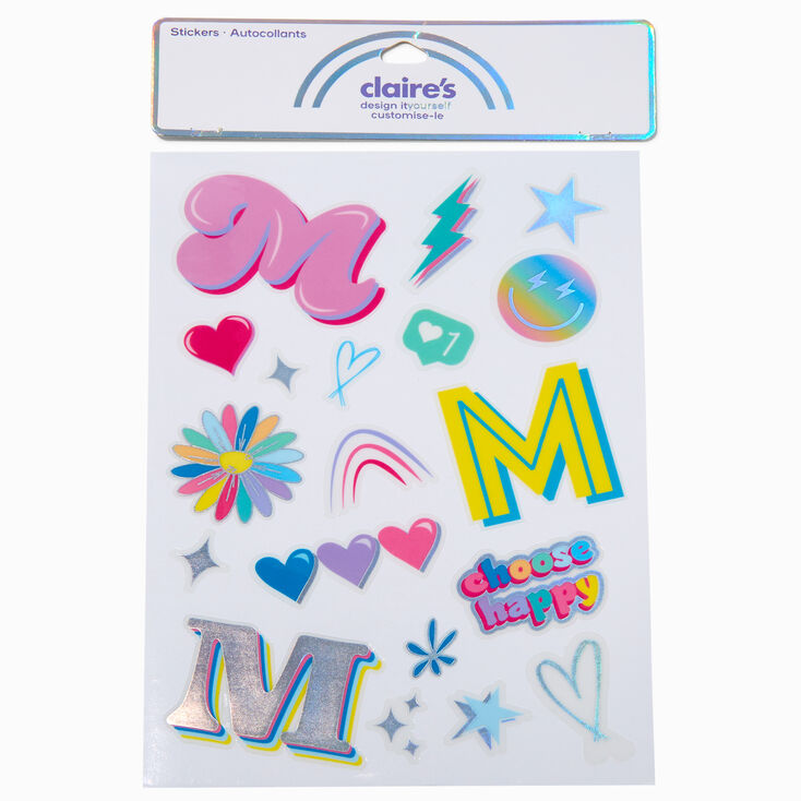 DIY &#39;M&#39; Initial Stickers,