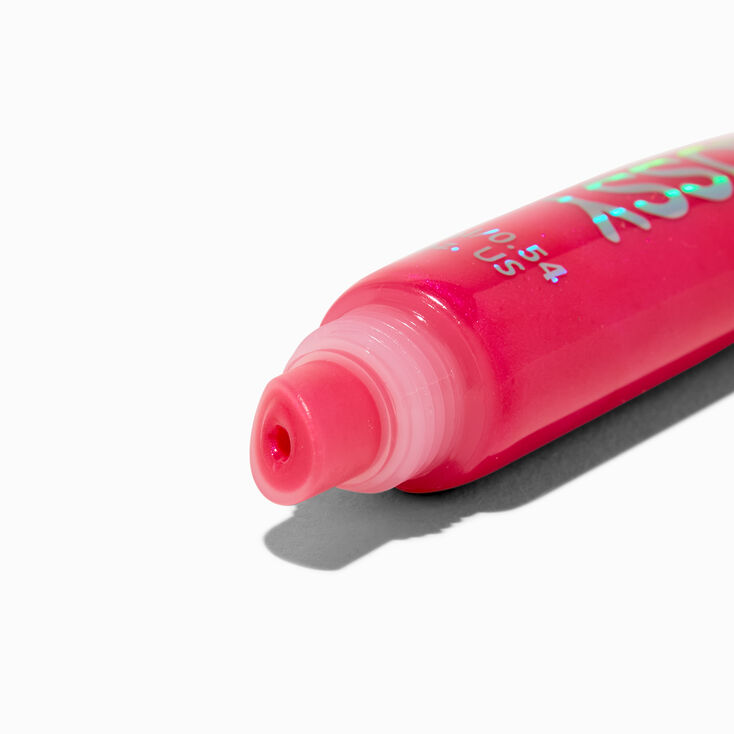 Holographic Hot Pink Glossy Lip Gloss Tube