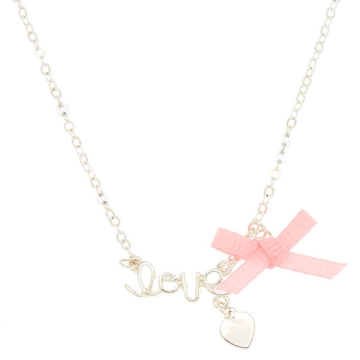 Collier &agrave; pendentif &laquo;&nbsp;Love&nbsp;&raquo; couleur argent&eacute;,