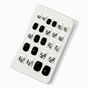 Black &amp; White Music Notes Coffin Press On Vegan Faux Nail Set - 24 Pack,