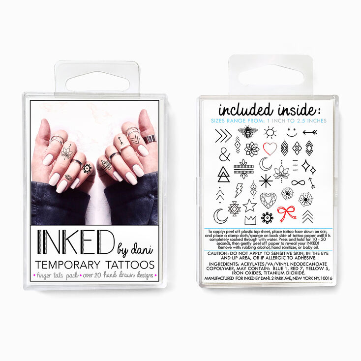 INKED by Dani Finger Tats Temporary Tattoos,