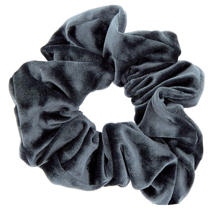 Claire's Chouchou en imitation velours - Gris ardoise