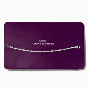 C LUXE by Claire&#39;s Sterling Silver Bar Chain Anklet,