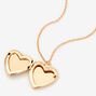 Gold Butterfly Heart Locket Pendant Necklace,