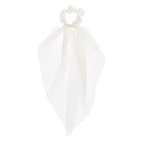 Chouchou foulard blanc de petite taille,