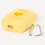 &Eacute;tui pour &eacute;couteurs en silicone c&oelig;ur jaune - Compatible avec les Airpods&reg; de Apple,