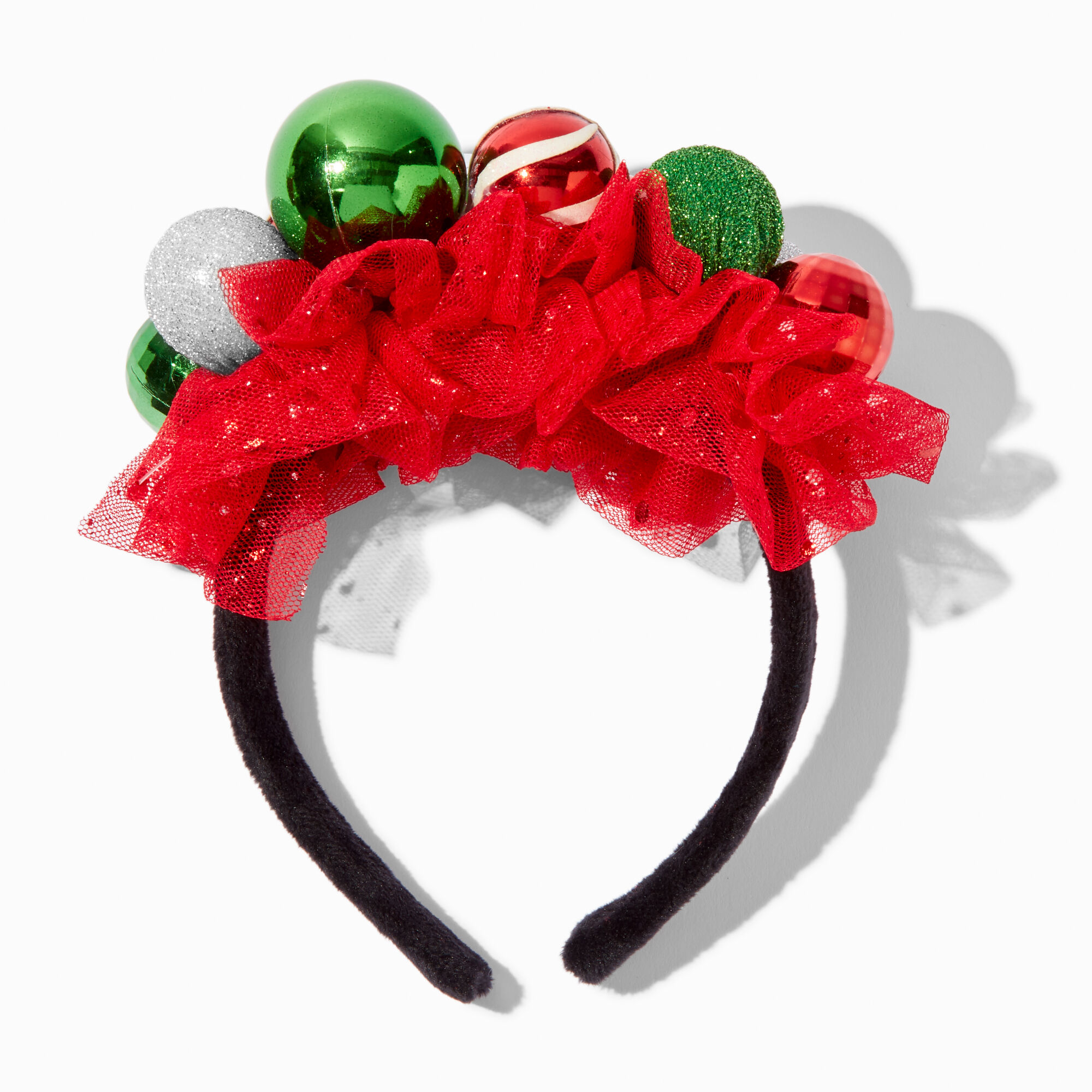 Claire's Serre-tête Noël tulle et boules