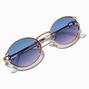 Gold Ombr&eacute; Round Sunglasses,