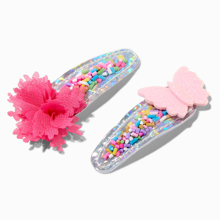 Claire&#39;s Club Shaker Sprinkles Hair Clips - 2 Pack,