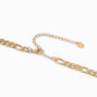 Gold-tone Stainless Steel 8MM Figaro Chain Necklace ,