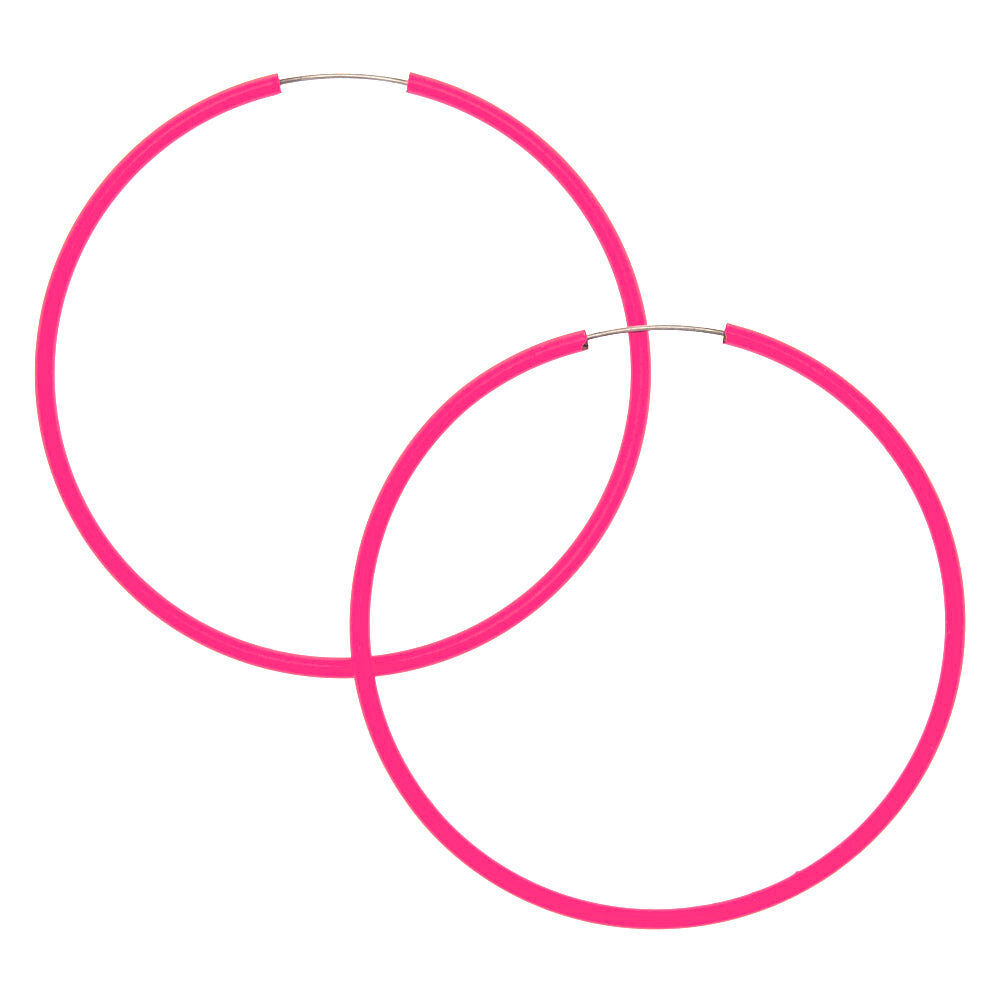 Neon pink hoops outlet
