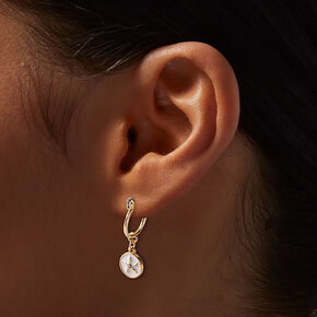 Gold-tone Beach Earring Stackables Set - 6 Pack,