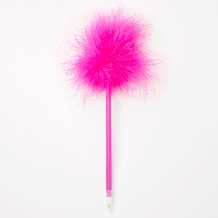 Fluffy Marabou Feather Pen - Pink,