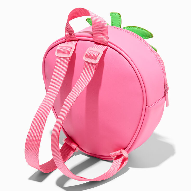 Pink Strawberry Mini Backpack Crossbody Bag