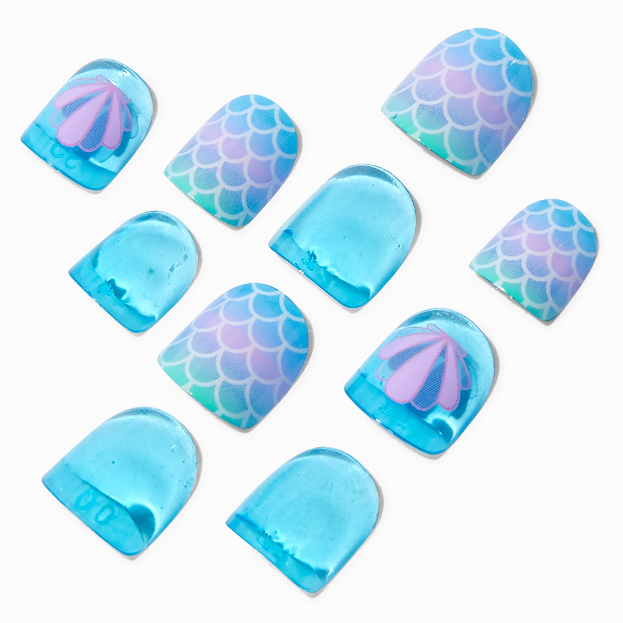 View Claires Club Mermaid Press On Vegan Faux Nail Set 10 Pack information