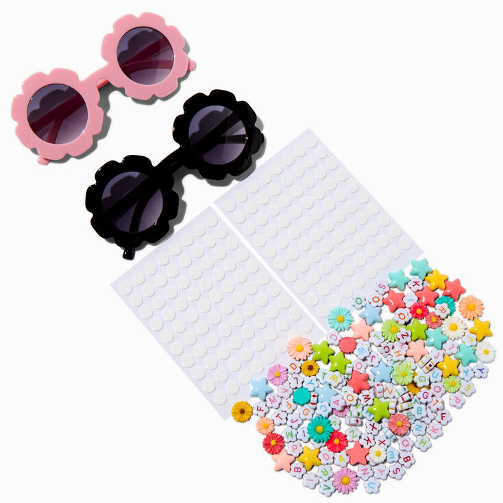 Claire&#39;s Club Do-It-Yourself Pink &amp; Black Sunglasses Kit - 2 Pack,