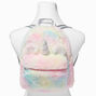 Pastel Tie Dye Unicorn Furry Mini Backpack,