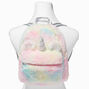  Pastel Tie Dye Unicorn Furry Mini Backpack,